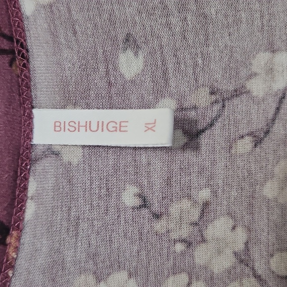 Plum Floral Plus Long Sleeve Maxi XL - Picture 3 of 10